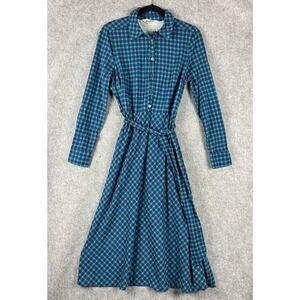 Boden Laura Jersey Shirt Dress Womens 10R Blue Geometric Retro Stretch Modal